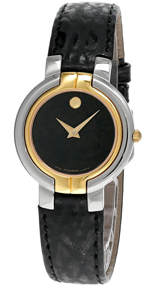 MOVADO 28MM Stainless Steel Black Dial Leather Women’s Watch 81.A1.840.1