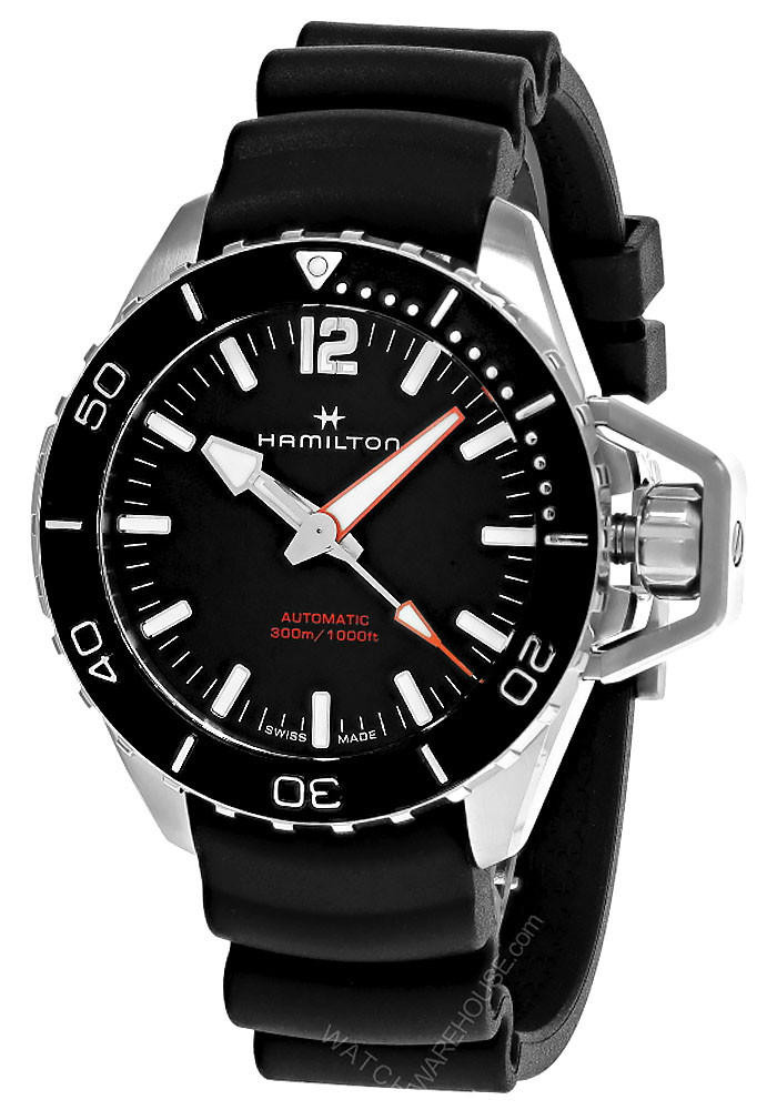 HAMILTON Khaki Navy Frogman AUTO 46MM Rubber Men’s Watch H77825330