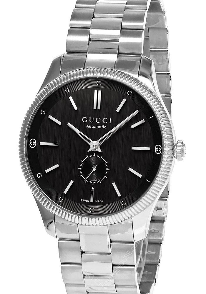 GUCCI G-Timeless AUTO 40MM Stainless Steel Black Dial Men’s Watch YA126388