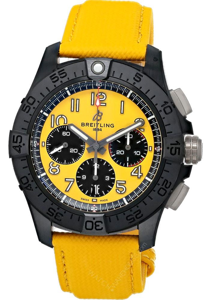 BREITLING Avenger B01 Chronograph 44MM Yellow Dial Men’s Watch SB0147101I1X1