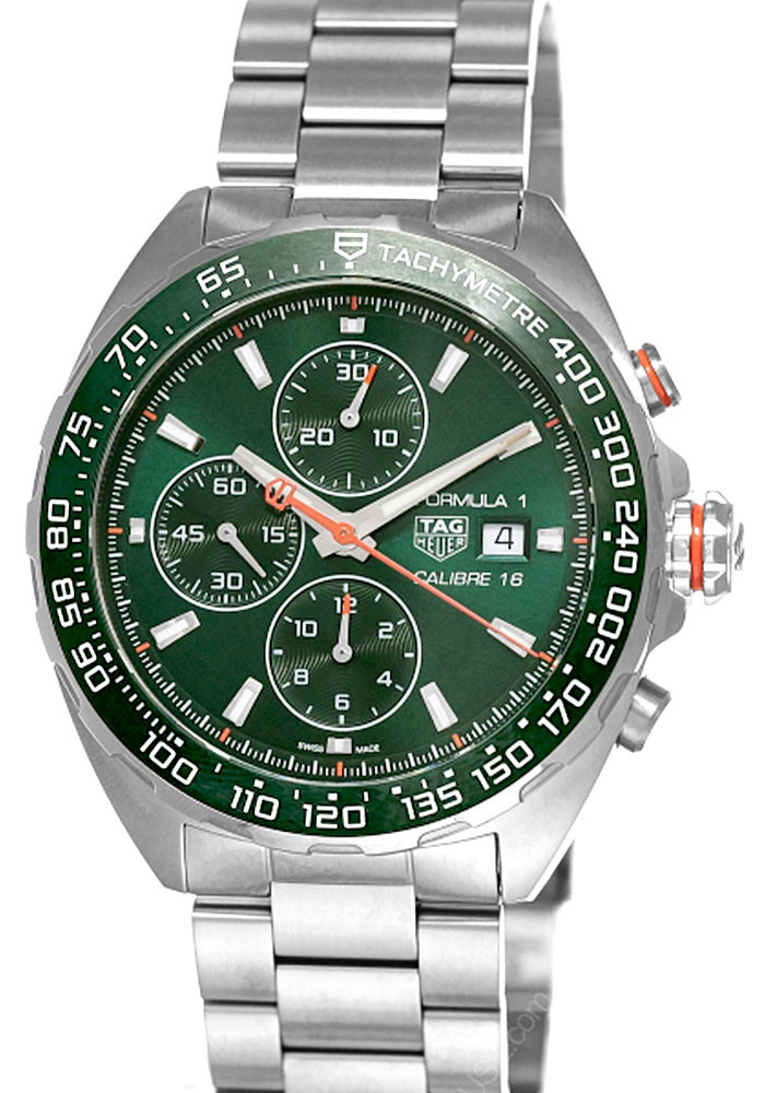 TAG HEUER Formula 1 Chronograph 44MM Green Dial Men’s Watch CAZ201H.BA0876