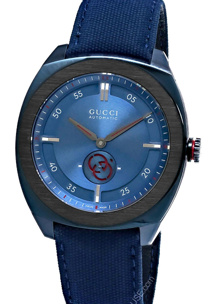 GUCCI Interlocking G Automatic 41MM Blue PVD Men’s Watch YA142331