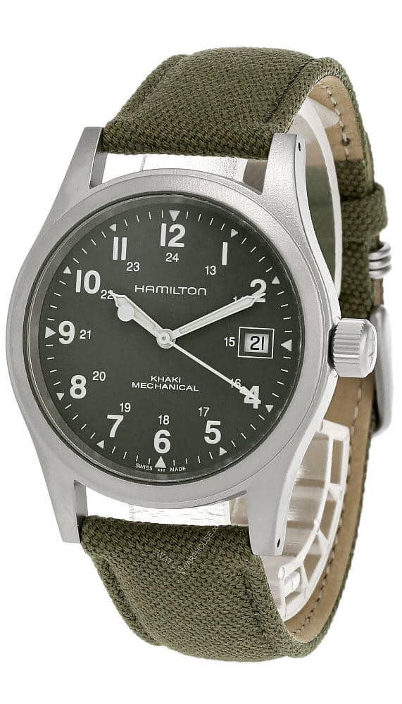 Khaki Field Mechanical GRN Dial Textile Strap Watch