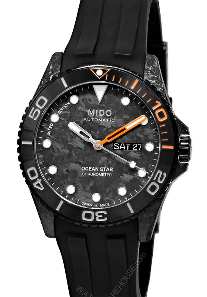 MIDO Ocean Star 200C Carbon 42.5MM Black Men’s Watch M042.431.77.081.00 / M0424317708100