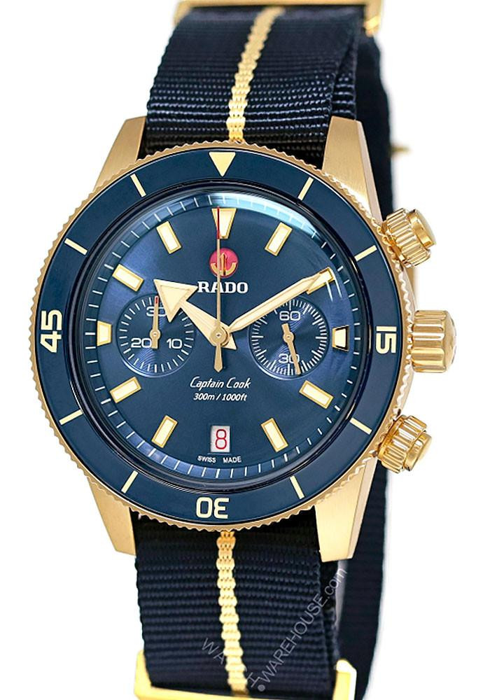 RADO Captain Cook Automatic Chronograph 43MM Blue Dial Men’s Watch R32146208