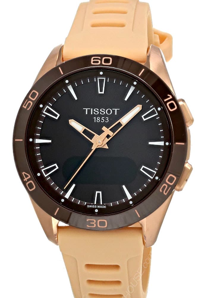 TISSOT T-Touch Connect Sport Quartz Rose Gold Silicone Men’s Watch